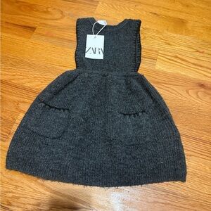 Zara Kids Charcoal Wool Dress